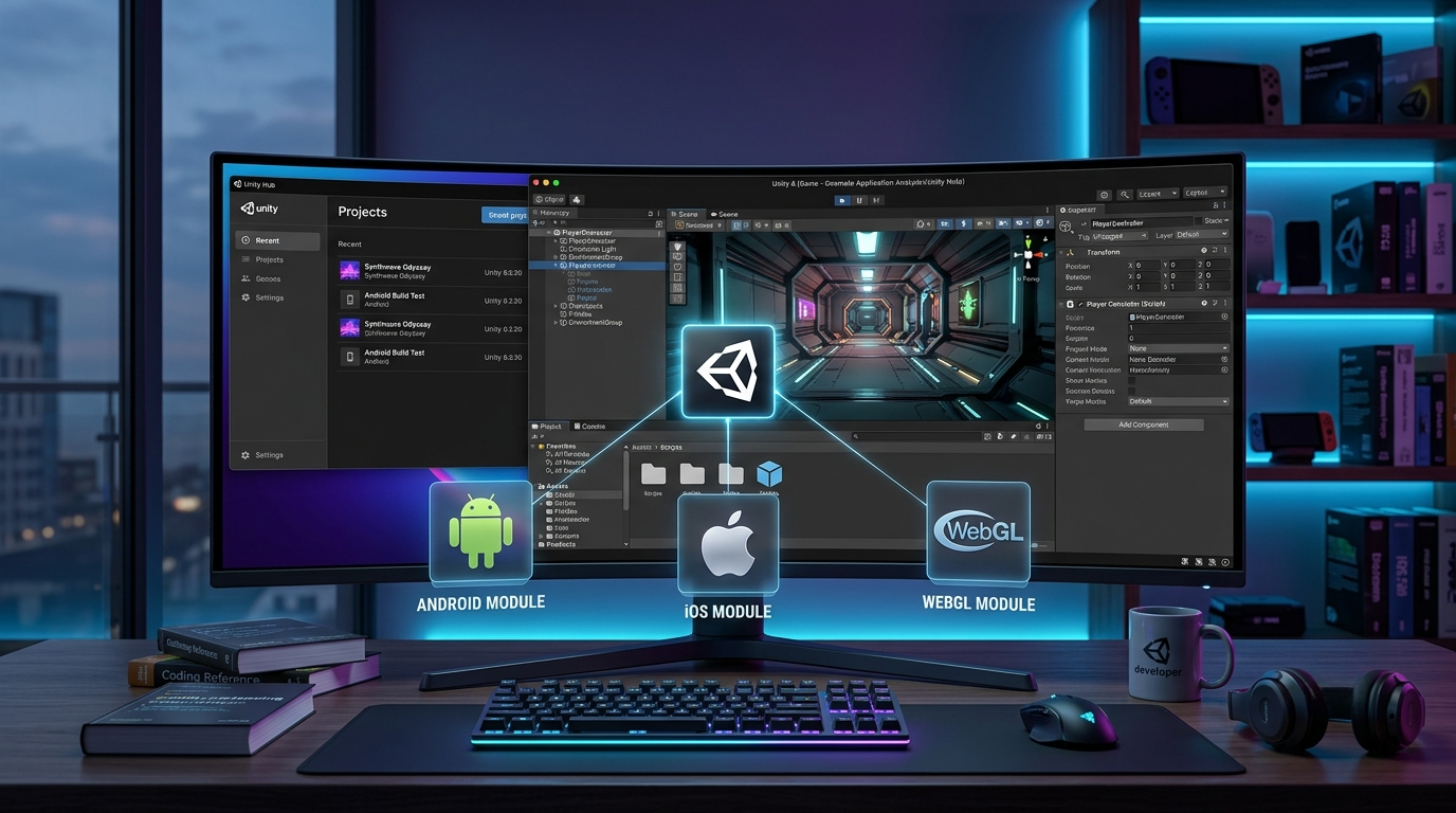آموزش جامع نصب و مدیریت ماژول‌های یونیتی ۶ در Unity Hub