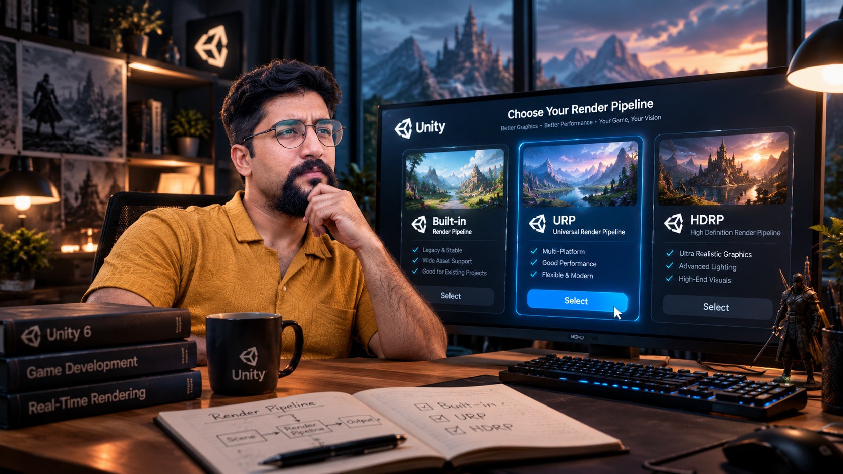 آموزش کامل سیستم‌های رندرینگ Unity؛ تفاوت Built-in، URP و HDRP